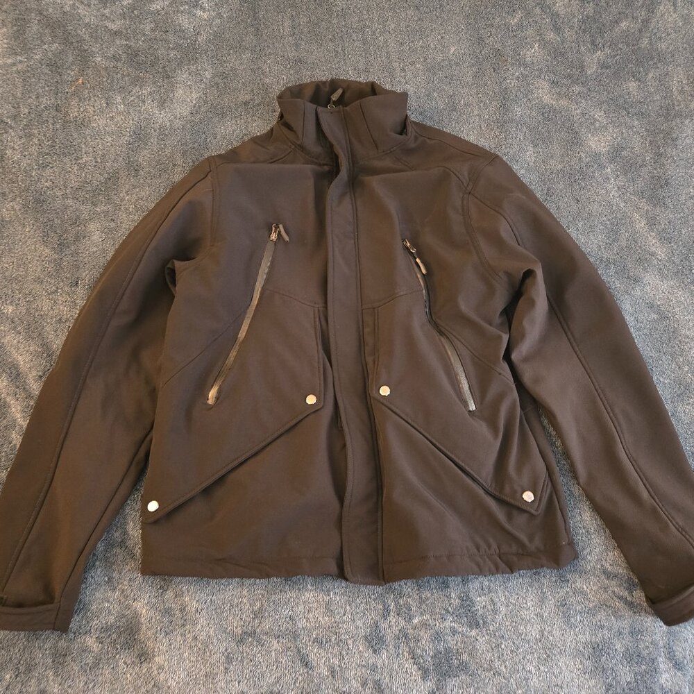 Steve Madden Womens Black Long Sleeve Full-Zip Motorcycle Jacket Size XL